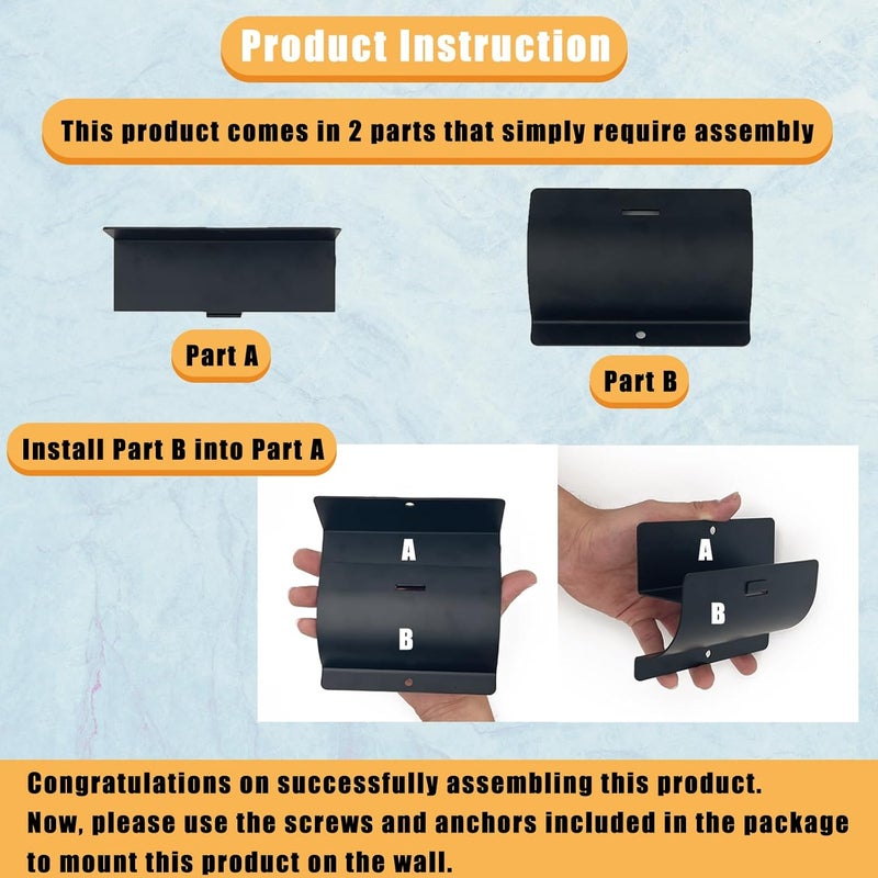 Juformin Heavy-Duty Ladder Hanger-Wall Mount Ladder Hook-Garage Wall Wheelbarrow Hangers-4 Pack - Image 3